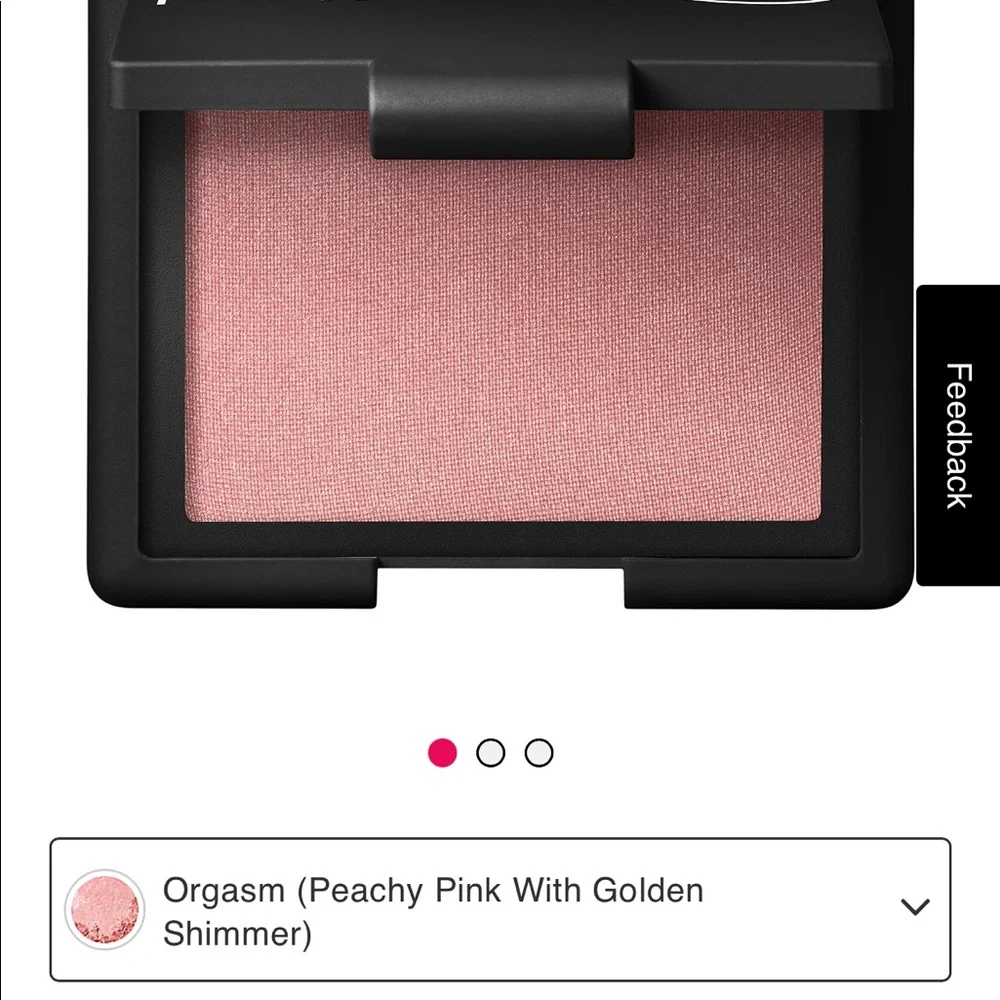 NARS Blush in Orgasm Mini Travel Purse Sz 0.04oz NIB Peachy Pink Golden Shimmer